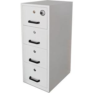 FireProof File Filing Cabinet 4-Drawer Vertical Fire Safe Box, White