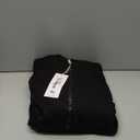 Yeokou Women's Casual Full Zip Up Sherpa Lined Hoodie Sweatshirt Jacket Coat (X-Large, Black)