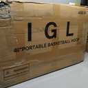 IGL Portable Basketball Hoop, 5.6-10FT Adjustable Basketball Goal System, 40/44 Inch Outdoor Basketball Hoop & Goals for Kids, Youth, and Adults in The Backyard, Driveway with PC Backboard