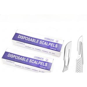 Lot of 20 Pcs Sterile Disposable Scalpels #20 Student Use Single Use - Dental,Dermaplaning, Dental, Dissecting