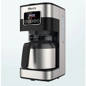 Sboly 1429 
Thermal Coffee Maker 8 Cup, Programmable, Drip with Strength Control, Stainless Steel with Timer & Automatic Start, Reusable Filter Included