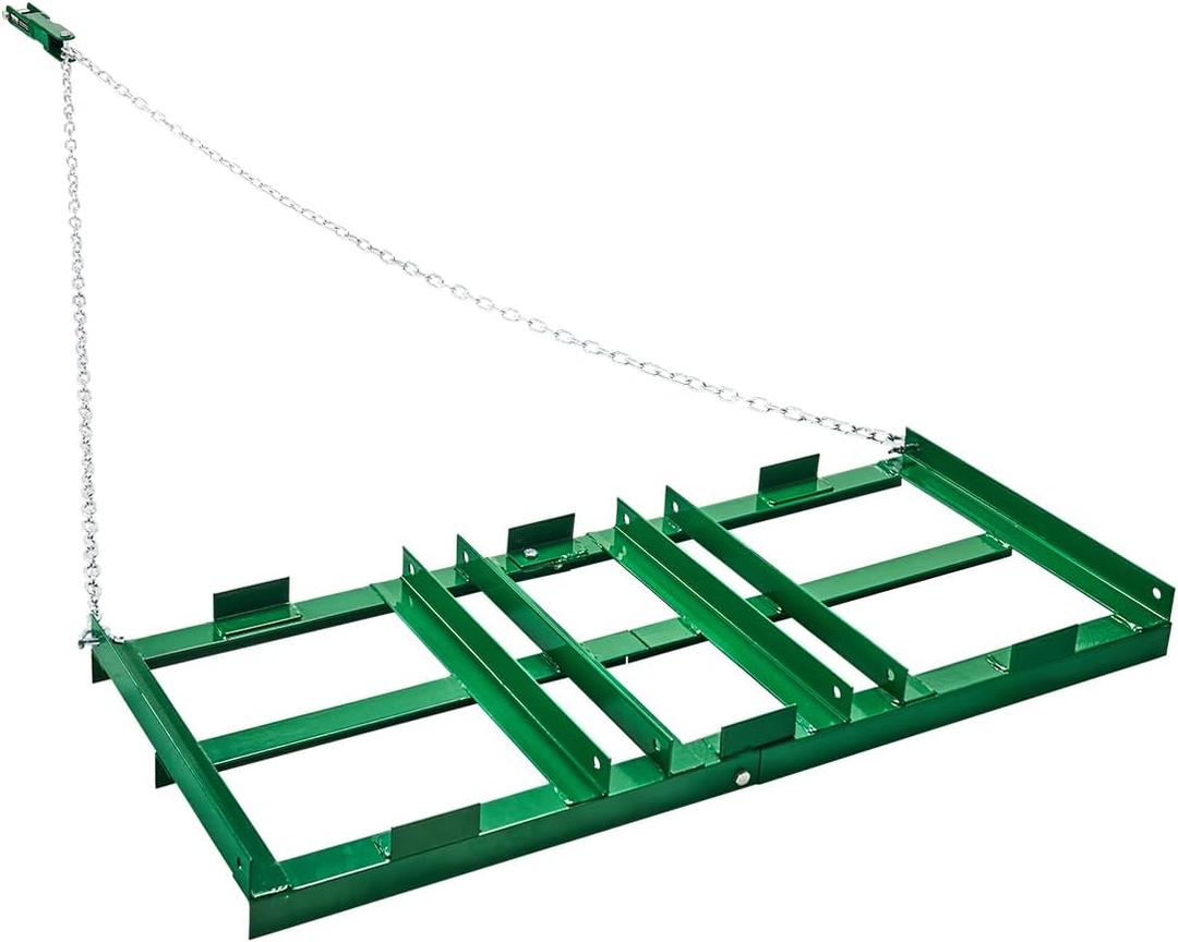 VEVOR Drag Harrow, 4 ft Heavy Duty Tow Behind Drag Harrow with Adjustable Bars & 72 in Chain, Driveway Grader Landscape Rake for ATV, UTV, Tractor, Mower Tow Behind Yard Lawn Leveling Tool