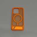 Temdan Magnetic Compatible with iPhone 15 Pro Case, [Built-in Invisible Kickstand][Compatible with MagSafe][Military Grade Shockproof] Slim Translucent Matte Phone Case for iPhone 15 Pro 6.1" (Orange)