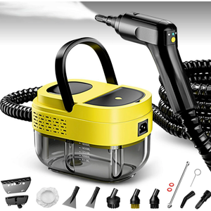 Steam Cleaner,15s Heat-Up,1.6L Tank,3-Level Adjustable Handle,2500W Steamer for Cleaning,Portable Steamer for Cleaning with 16PCS Accessories,Steam Cleaner for Home,Car,Dirt,Grease,Grout,Tile,Couch