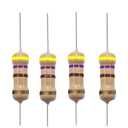 470 Ohm Carbon Film Single Fixed Resistor 1/2 W (0.5 Watts) 5% Tolerance, (470 R, 470 ohm, 470 Ω) Resistor (10 PCS)