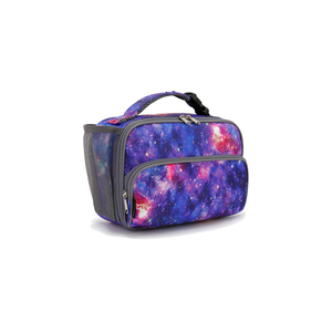 FlowFly Kids Lunch box Insulated Soft Bag Mini Cooler Back to School Thermal Meal Tote Kit for Girls, Boys, Galaxy