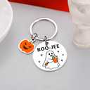 VANLOVEMAC Boo Basket Stuffers for Women Men Funny Halloween Ghost Keychain Halloween Themed Gifts for Him Her Spooky Basket Stuffers for Girls Boys Boo Jee Keychain Christmas Stocking Stuffer