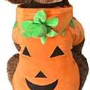 Mogoko Dog Cat Halloween Pumpkin Costume,Pet Cosplay Costumes,Puppy Warm Outfits Fleece Hoodie Animal Autumn Winter Clothes (XXXL Size)