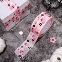 2 x Whaline 109 Yard Halloween Packaging Tape Cute Pink Ghost Pumpkin Flower Pattern Tape Cartoon Shipping Tape for Small Business DIY Crafts Box Carton Decor