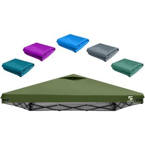 10x10 Pop Up Canopy Replacement Top Cover with Air Vent for Straight Leg Canopy Tent, Waterproof for Outdoor Garden Patio Camping Sun Shade (Olive Green)