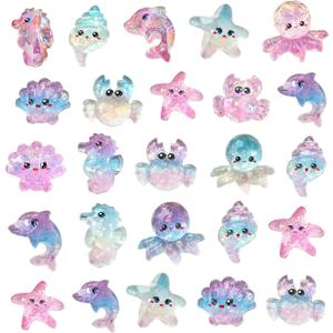 3 x 21PCS Mini Resin Ocean Animals Miniature Sea Animals Figurines Party Favors Bag Filler Tiny Marine Ornaments Charms for Vase Filler Aquarium Garden Fish Tank Micro Landscape Dollhouse