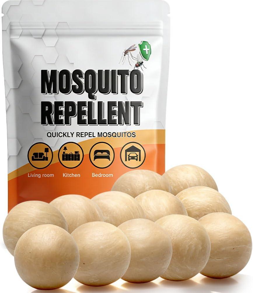 SCFKAOF Mosquito Repellent Outdoor Patio, Mosquito Deterrent for Yard, Indoor Mosquito Repellent Balls, Mosquito Repeller for Patio, Keep Mosquito Away, Covers 120 Sq. Ft, 60 Days Protection-12 Packs