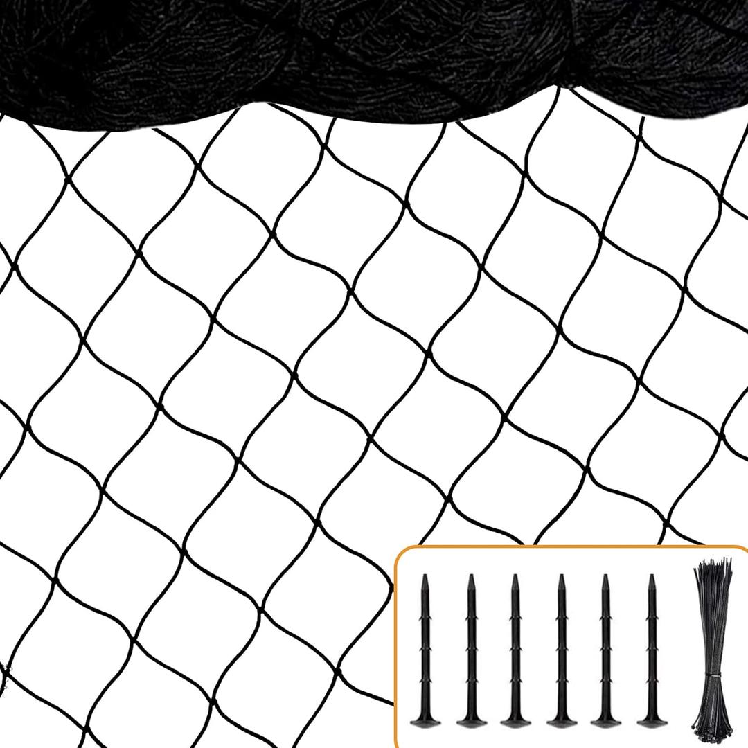 BSTPCOO Bird Netting for Chicken Coop, 25'x50' with 2.4" Square Mesh Poultry Netting Heavy Duty Nylon Nettings for Garden, Aviary Net Fruit Tree Nettings