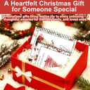 rubeonly 2 Pack Christmas Gift Card Book, DIY Spiral-Bound  Christmas College Survival Gift Card Book Holder, Greeting Cards Holder for College Student Graduation Gifts (Santa Claus +Tree)