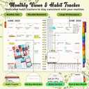 2 x Jun 2025-Dec 2026 Academic Monthly Weekly Daily Planner for School, 19 Months Calendar 25-26 Planning Book with Colorful Tabs, 8.5" x 11" Mid Year College Organizer for Student Teacher (Beige)