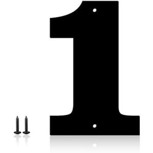 8 Inch Metal House Numbers, House Address Letters and Numbers for Outside Signs, Metal Letters Door Numbers Signage Street Address Plaque for Garden Door Mailbox Decor (Number 1)