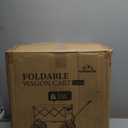 Big Rubber Wheels Beach Wagon Cart Foldable, 9x3 All-Terrain Wheels, Heavy Duty Collapsible Utility Wagon with 330lbs Capacity, Compact Storage, Easy Transport for Sand Camping Sports, Black (Medium)