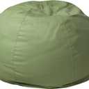 Flash Furniture Dillon Small Bean Bag Chair for Kids and Teens, Foam-Filled Beanbag Chair with Machine Washable Cover, Green, Set of 1