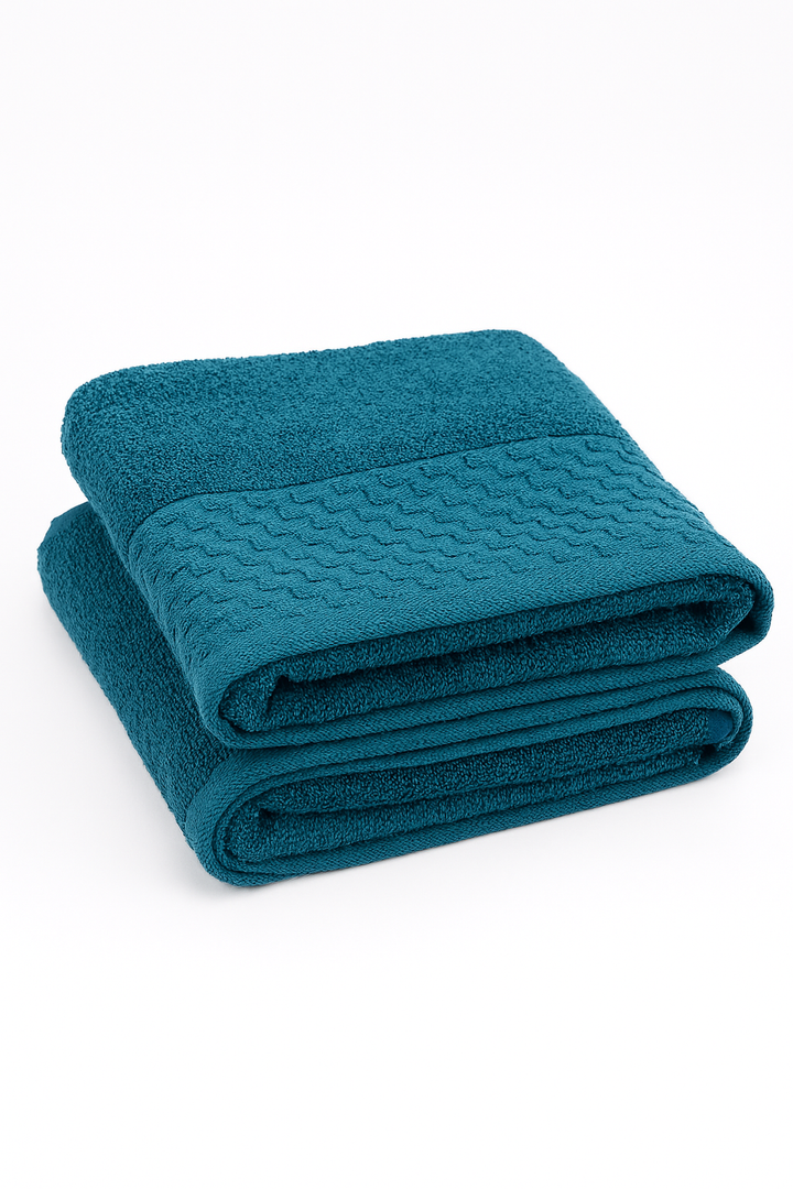 2-Pack Bath Towels – 26"x52", Teal – Soft & Absorbent Cotton Towels for Everyday Use