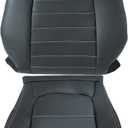 SecosAutoparts Black Front Driver Side Bottom Leather Seat Cover Compatible with Mercedes Benz C Class C250 C300 C350 C400 GLC300 GLC300e GLC350e 2015 2016 2017 2018 2019 2020 2021
