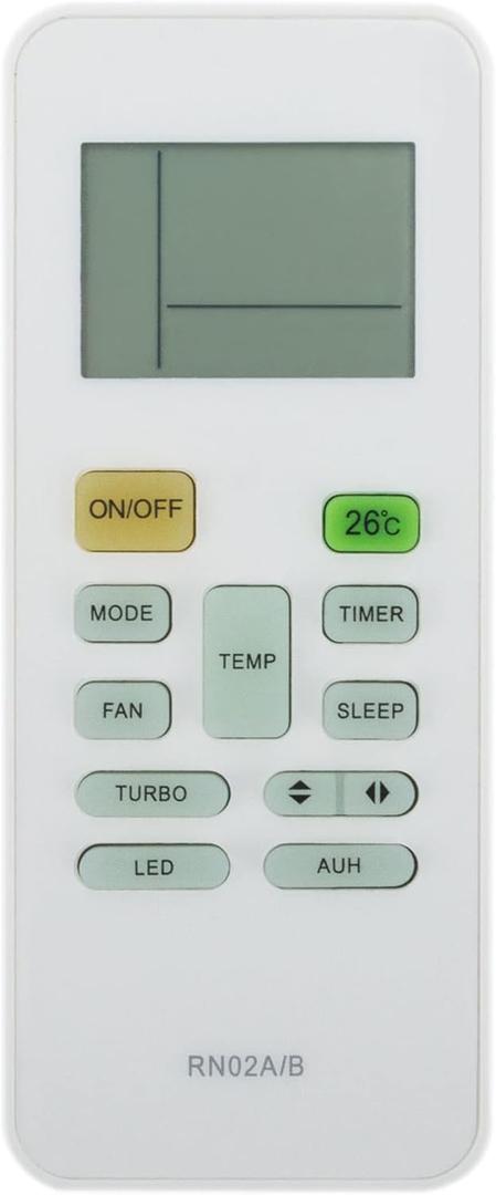 Remote Replacement Compatible with Midea TGM Carrier PAKSHOMA MRCOOL Room Air Conditioner Remote Control RN02A/B RG52B/BGCE RN02A RN02B RN02C RN02D RN02E RN02HBG RG52B RN02A/BG RN02HA/BG