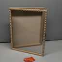 SZQINJI Shadow Box Frame 13x16 Large Deep with Unique Diamond Shape Door Vintage Lock, Wood Memory Shadow Boxes for Pet Memorial Wedding Baby Flower Graduation Photos Keepsakes Medals Natural
