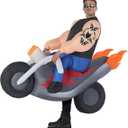 Morph Inflatable Biker Costume, Inflatable Motorcycle Costume, Blow Up Motorbike Rideable Inflatable Costume Adult