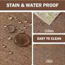 AUSSPVOCT Textured Tablecloth Rectangle 60x84 Water Resistant Spill-Proof Wipeable Fall Table Cloth Wrinkle Free Fabric Dining Table Cover for Thanksgiving Party Farmhouse Kitchen Decor Tablecloths (Coffee)