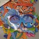 Harloon 36 Pcs Sea Animal Party Favors Under Ocean Paper Glasses Ocean Animal Photo Props for Fishing Birthday Party Supplies (Bright)