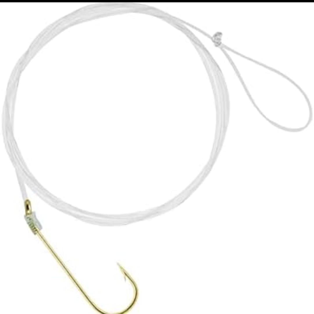 South Bend Snelled Aberdeen Gold Hooks 6 Pcs 2 Pack