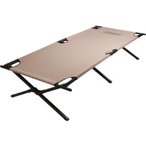 Coleman Trailhead II Large Folding Cot with Easy Setup & Takedown, Supports Adults up to 6ft 2in or 300lbs, Great for Camping, Lounging Elevated Sleeping, Guests, & More, Brown