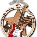 Guitar Ornament 2025 - Musical Instrument Music Gifts for Men Women, Unique Christmas Ornaments for Tree Decor, Guitar Ornaments for Tree Decor, Thoughtful for Boys Girls Musician