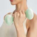 YOTTOY Dumbbell Set of 2,2-15 Pound Hand Weights for Women, Non-Slip Hand Weights for Home Gym, Strength Training, and Full-Body Workouts (Green)