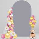 7.2 FT Arch Backdrop Cover, Wedding Light Grey Arch Covers Stretchy Backdrop Spandex Fitted for Chiara Stand Birthday Baby Shower Party Ceremony Decoration Light Grey 7.2FT
