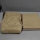 Arcedo Outdoor High Back Chair Covers Waterproof, Heavy Duty Stackable Dining Swivel Chair Covers, All Weather Resistant Patio Furniture Cover, 29W x 30D x 42H, 2 Pack, Beige & Brown