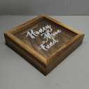 Juvale Honeymoon Fund Box Wedding Decorations for Reception - 7 x 7 Inch Wooden Rustic Wedding Card Box