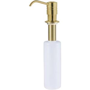 Kingston Brass SD2617 Straight Nozzle Metal Soap Dispenser, Brushed Brass