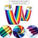 Blulu 1 Pc 11.8 ft Rainbow Ceiling Decorations Rainbow Cloud Ceiling Garland Banner Hanging Bunting for Birthday Party Classroom Daycare and Nursery School Graduation Baby Shower Decorations