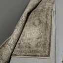 LIVEBOX 6x9 Beige Rug for Living Room- Large Oriental Rug for Bedroom, Non-Slip Retro Dining Room Rugs for Under Table, Low-Pile Soft Vintage Rugs for Office Guest Room