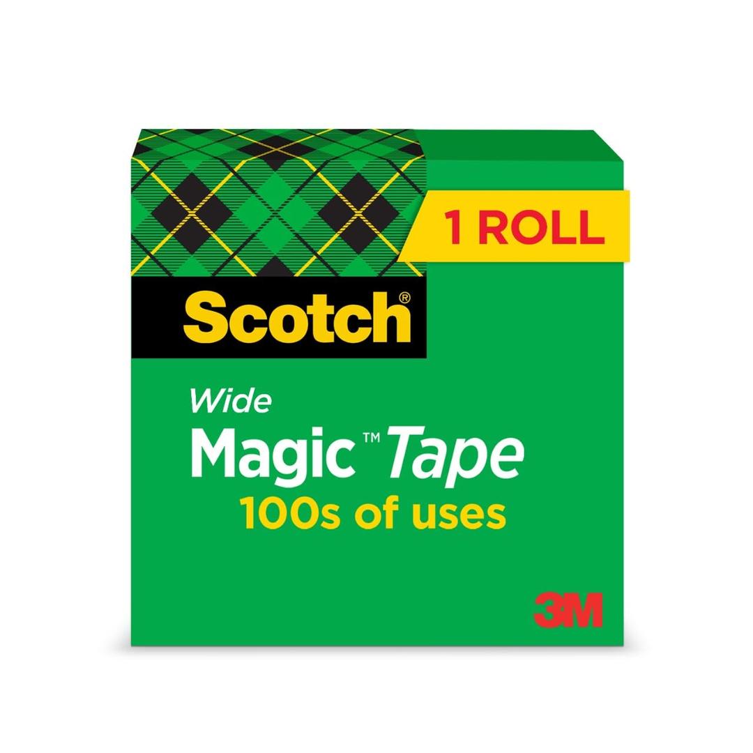 Scotch Magic Tape Refill, Invisible Matte Finish, 1" x 2592" (72 Yards), 3" Core, Single Roll  Ideal for Office, Home and School Use