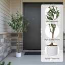 GarveeHome 4FT Faux Olive Tree, Indoor Artificial Potted Olive Tree with White Planter, Lifelike 14 Fruits and Realistic Leaves, Modern Fake Tree for Home House Office Patio Decor Gift ﻿ ﻿