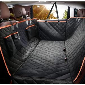 Dog Car Seat Cover for Back Seat,100% Waterproof Scratch Proof Nonslip Seat Cover,600D Heavy Duty Scratch Proof Nonslip Durable Soft Dog Hammock