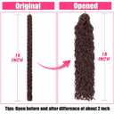 18 Inch Micro Braids Crochet Hair 240 Strands Brown Curly ZiZi Box Braids 8 Packs Mini Yanky Twisted Crochet Hair Micro Locs with Curly Ends Synthetic Braiding Hair Extension #33