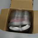 Fainne 12 Sets Mother's Day 5" Aluminum Foil Heart Shaped Cake Pans with Clear Lids 225 ml/ 7.92 oz Heart Cake Pan Mini Mother's Day Containers Disposable Dessert Baking Containers (Nude Pink)