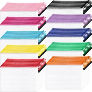 100Pack Mesh Zipper Pouch Bags, Waterproof A4 Letter Size Document Zipper Pouches for Storage, Teacher School, Toys, Puzzle, Office, 10 Colors