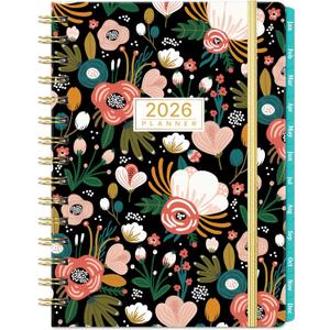 2026 Planner - 2026 Weekly Monthly Planner from January to December 2026, Agenda with Thick Paper, Pocket, Tabs, 6.4 x 8.5'' (Black)