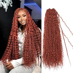 Boho Island Twist Crochet Hair 24 inch Senegalese Twist Crochet Hair with Soft Curly Ends 8 Packs Pre-looped Bohemian Goddess Twist Synthetic Braids Crochet Hair for Black Women (24Inch,#350)