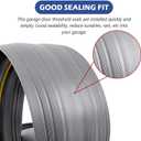 10Ft/3M Universal Garage Door Rubber Threshold Strip, Weatherproof Seal Strip DIY Weather Stripping Replacement, Not Include Adhesive (Grey-Yellow Line)