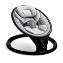 Munchkin Baby Swing, Portable and Lightweight, Bluetooth Enabled Electric Infant Rocker with Natural Sway in 5 Ranges of Motion, Newborn Nursery Essentials, Black/Grey