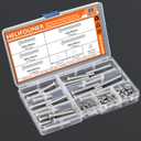 HELIFOUNER 85 Pieces M6 x 30mm /35mm /40mm /45mm /50mm, Button Head Socket Cap Metric Screws Nuts Washers Kit, 304 Stainless Steel
